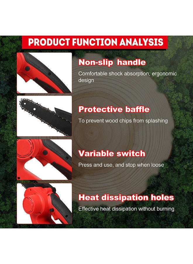 Generic - Brushless Mini Chainsaw Cordless 8 Inch, Super Powerful Hand Saw with 3.0Ah Battery, 1 Hour Run-Time Electric Chainsaw, Small Handheld Chainsaw for Wood Cutting Tree Trimming - Image 1