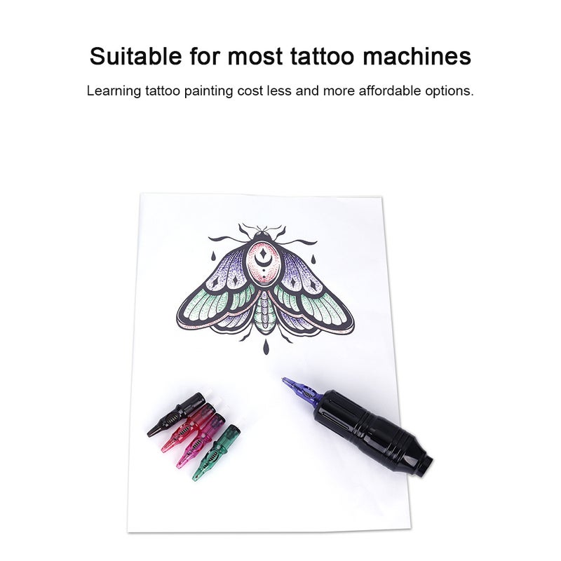 Tattoo Ball Point Pen: 20 Pcs Black Set With One-Piece Needle - Transparent Housing For Ink Track Observation Tattoo Practice Pen For Beginners And Tattoo Artists - Image 5