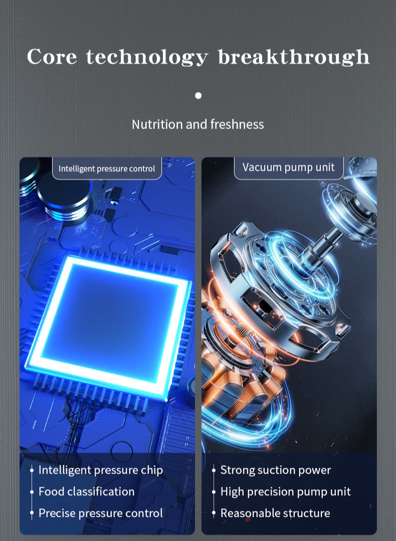 جوشبيرغ آلة تغليف الفراغ الأوتوماتيكية لتخزين الطعام مع 50 كيس فراغ مجاني، تغليف الطعام المنزلي - Image 4