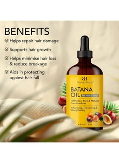 Botanic Hearth Raw Batana Oil for Hair Growth | 100% Pure & Unrefined Oil from Honduras | For Thicker, Stronger Hair - 118 ml  - Image 4