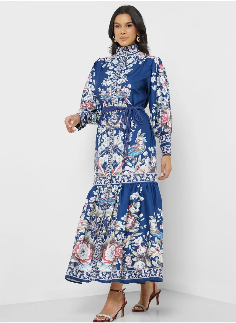 Khizana Abtract Print Dress