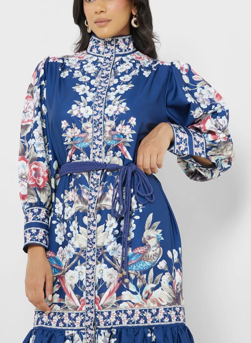 Khizana Abtract Print Dress