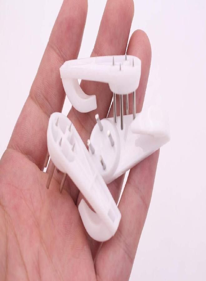 UPSTORE 20PCS White Non-Trace Wall Picture Hook Concrete Hard Wall Drywall Picture Hanging Hook Seamless Nail Plastic Fasteners Multi-Purpose Wall Mount Non-Mark Hooks for Photo Album Frame Clock Hanging  - Image 1