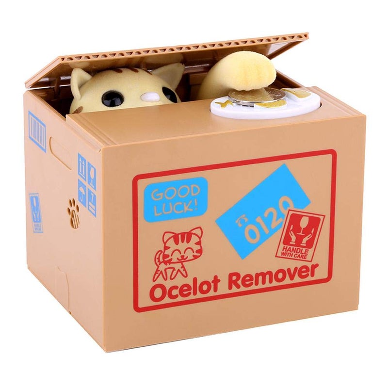 Automatic Cat Stealing Money Bank Piggy Bank Saving Box Children Birthday Gift - Image 2