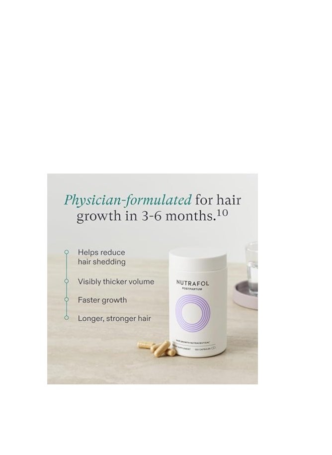 NUTRAFOL - Nutrafol Postpartum Hair Growth Supplements, Clinically Tested for Visibly Thicker Hair and Less Shedding, Breastfeeding-friendly - 1 Month Supply - Image 1