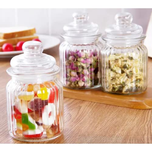 MUAC Glass Container Jar With Lid For Kitchen Small Jars For Kitchen Storage Pop Jar Glass Jar Food Storage Containers For Storing Spices,Jam,Honey,Aachar,Sugar,Coffee Beans(350Mll)(12Pc),Transparent - Image 5