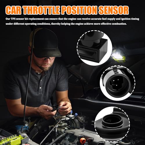 Rebvugr Throttle Position Sensor TPS, Throttle Body Sensor, TPS Accelerator Pedal Fuel Idle Control Valve Sensors, Gas Engine Accessories for Chevy Buick Daewoo, Replace OEM#17087400 17088026 17111815 - Image 4