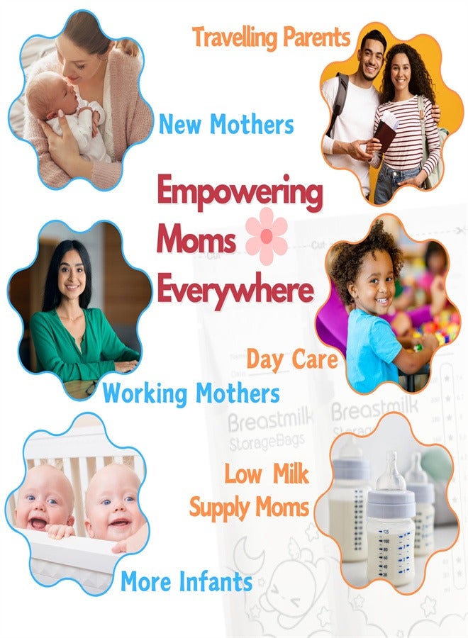 Dr.DuDu Breastmilk Storage Bags, 50 count, 220 ml NEW Transparent Breast milk Storage Bags with Double Zipper, Self Standing, Leak proof, Pre-sealed - Image 4
