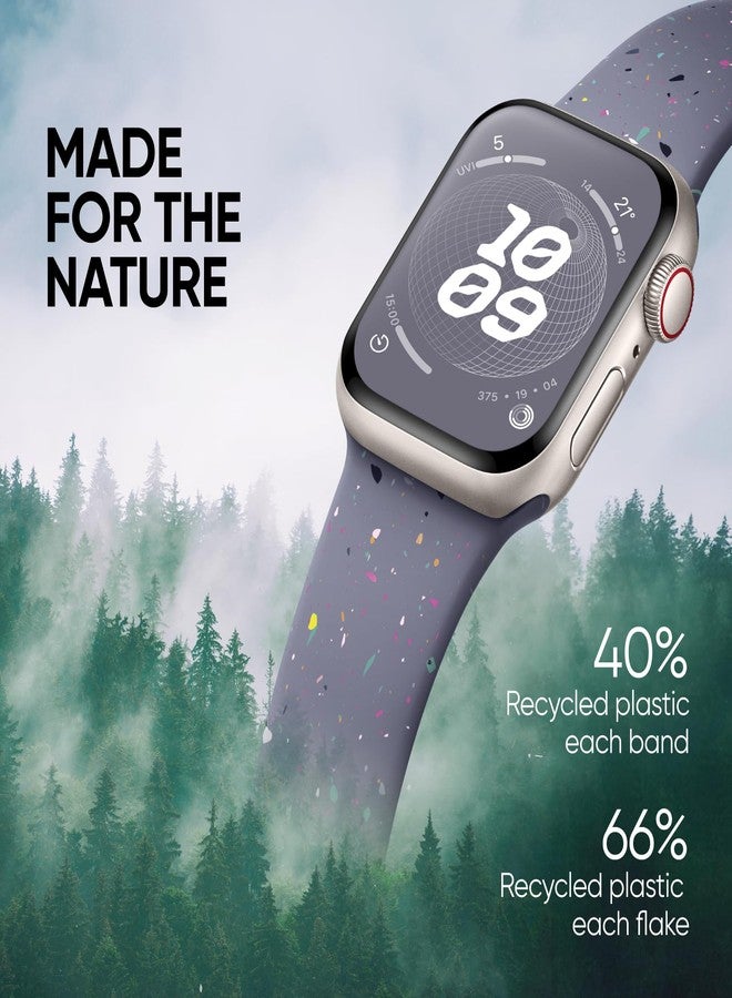 Knossen سوار رياضي من Knossen متوافق مع ساعات Apple Watch، متوفر بأحجام 38 مم، 40 مم، 41 مم، 42 مم، 44 مم، 45 مم، و49 مم، للرجال والنساء. مصنوع من بلاستيك معاد تدويره، وحزام سيليكون ناعم لساعات iWatch Series 9، 8، 7، 6، 5، 4، 3، 2، 1، Ultra، وSE. - Image 2