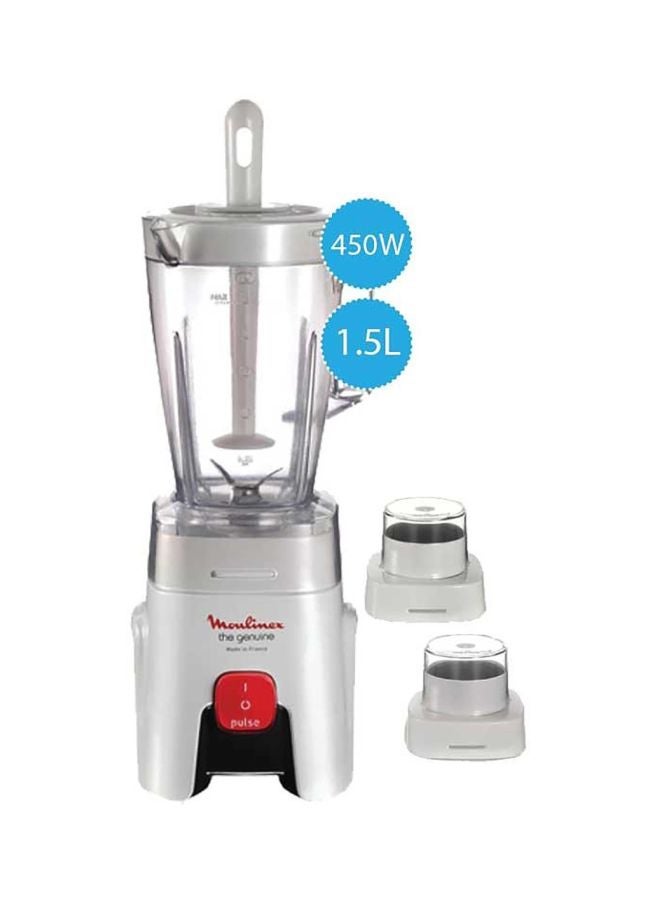 Moulinex Electric Blender With Jar 1.5 L 450 W LM242027 White/Clear - Image 4