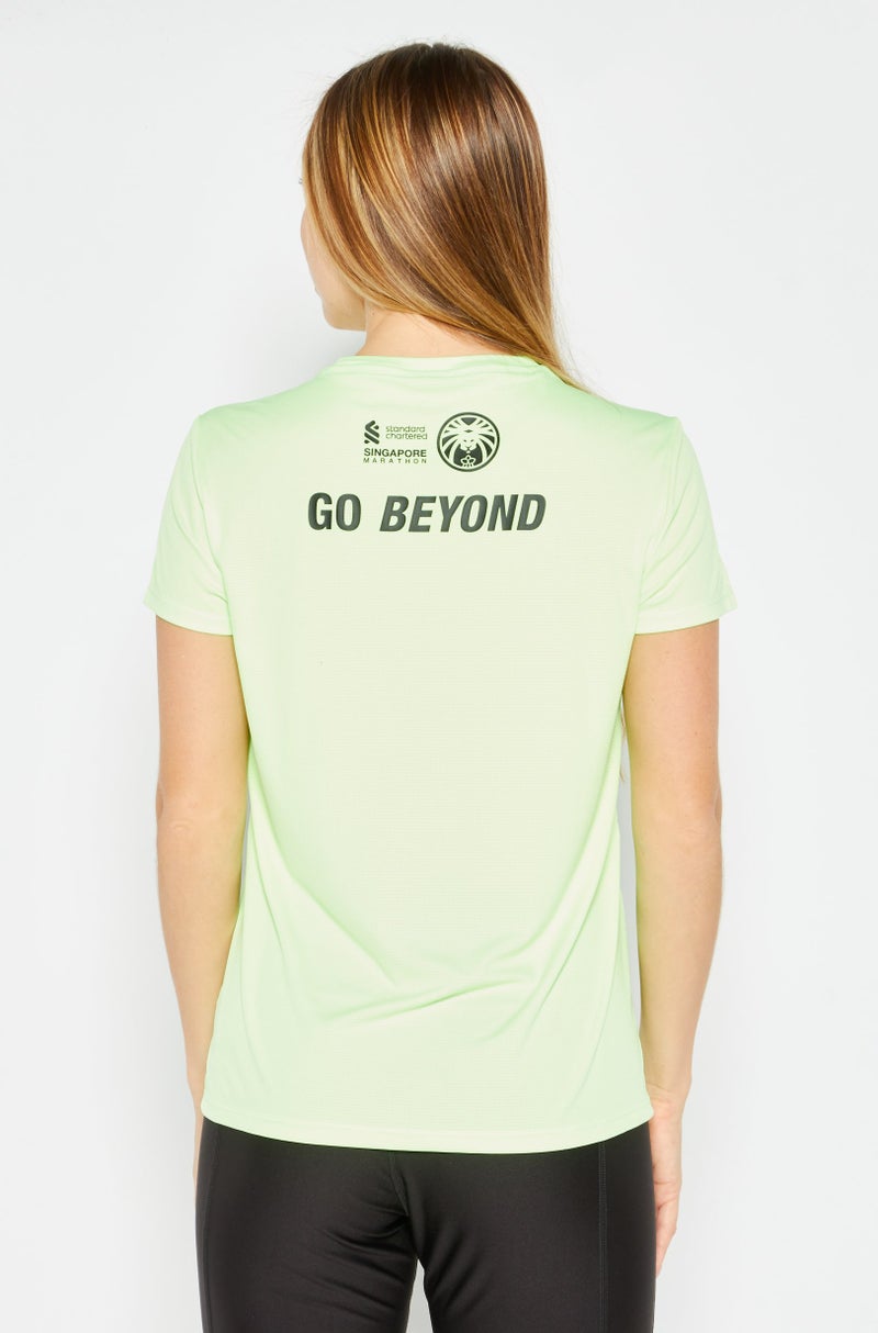 PUMA Women Sportswear Fit Short Sleeve Running Jersey, Lime  - Image 3