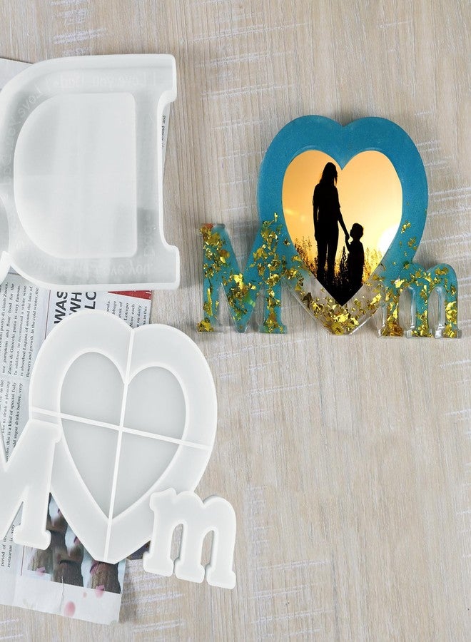 EDUEE Resin Photo Frame Molds Mom Shape Silicone Resin Mold for DIY Mothers Day Gift, Resin Casting Art Crafts Table Home Decor Gift - Image 3