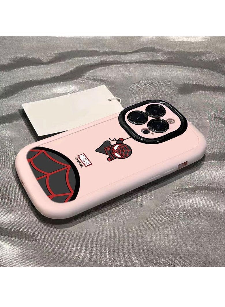 NIBEMINENT Cartoon Spider Man Protective TPU Case Cover For iPhone 15 Pro Max, Pink