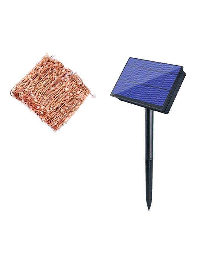 نيبمينينت شريط مصابيح زينة للحديقة بسلك نحاسي تعمل بالطاقة الشمسية مكونة من 200 ضوء LED ذهبي 20متر - Image 1