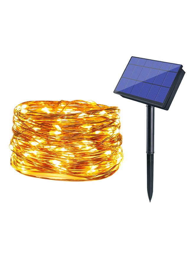 نيبمينينت شريط مصابيح زينة للحديقة بسلك نحاسي تعمل بالطاقة الشمسية مكونة من 200 ضوء LED ذهبي 20متر - Image 2