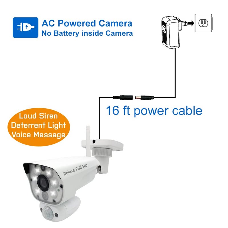 CasaCam Deluxe VC5000L Additional 1080p Floodlight Camera Deluxe Systems VS5072, VS5002, VS5802, VS5102. - Image 4