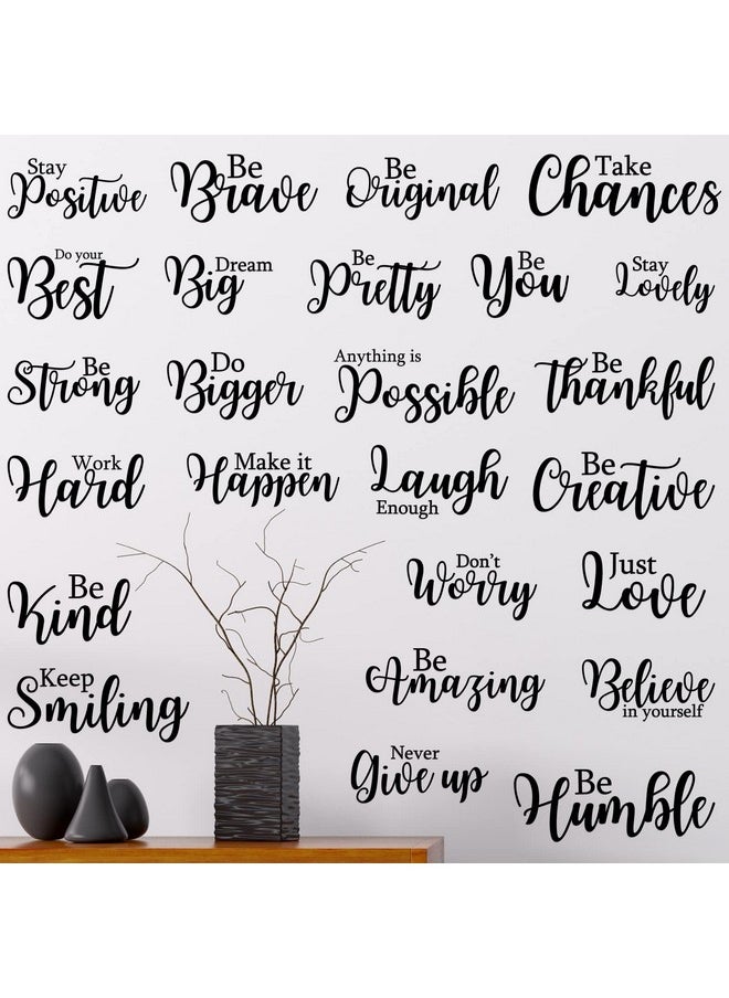 Leinuosen 25 Pcs Vinyl Wall Quotes Stickers Inspirational Quotes Decal Motivational Words Peel And Stick Wall Decals Removable Wall Stickers Positive Wall Decor Sticker For Bedroom Living Room Office Diy Art  - Image 1