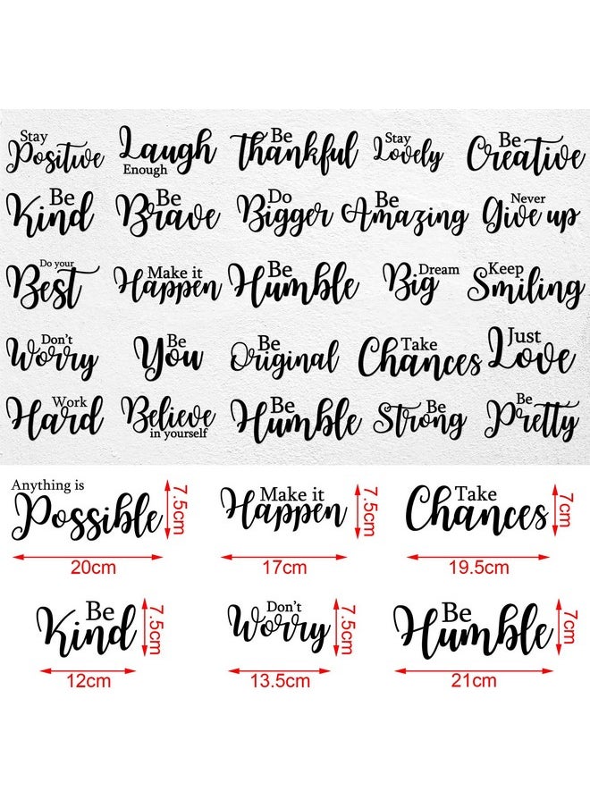 Leinuosen 25 Pcs Vinyl Wall Quotes Stickers Inspirational Quotes Decal Motivational Words Peel And Stick Wall Decals Removable Wall Stickers Positive Wall Decor Sticker For Bedroom Living Room Office Diy Art  - Image 2