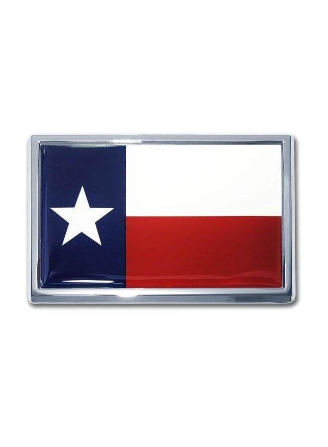 Elektroplate Small Texas Flag Chrome Auto Emblem - Image 1