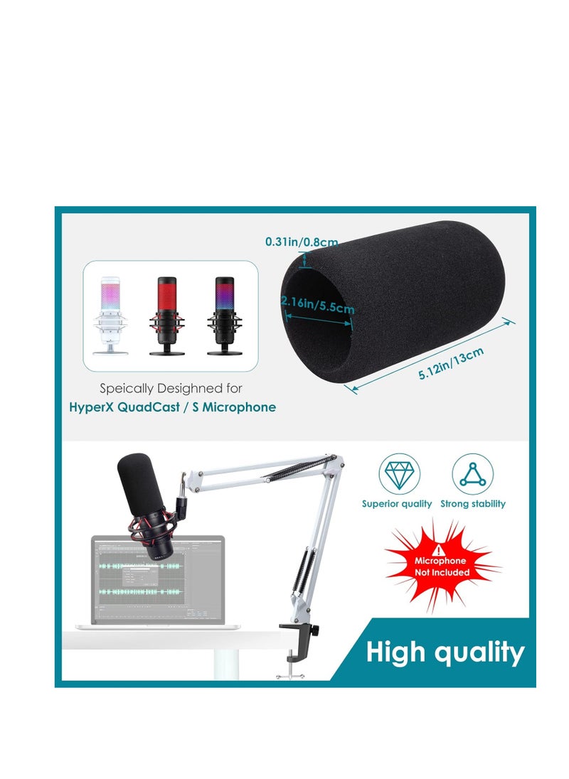 YOUSHARES White Boom Arm for HyperX QuadCast S - White Mic Arm Compatible with Hyperx Quadcast White Microphone, Premium White QuadCast S Microphone Boom Arm Stand by YOUSHARES  - Image 5