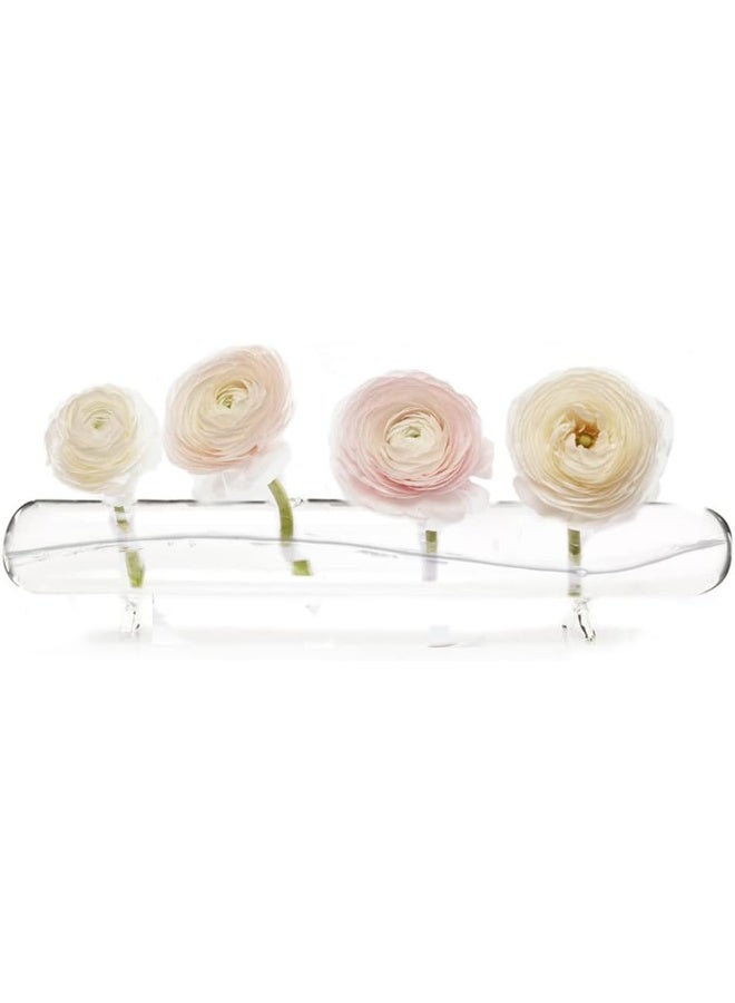 Chive Hudson Flute MultiChambered Flower Bud Vase  Cute Beautiful Glass Vases for Flowers  House Plants  Large 4Hole - Image 2