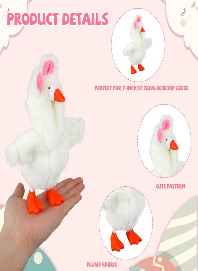 Fukaisu 7in/17.78cm Desktop Goose Clothes, Cute Easter Bunny Desk Goose Outfit Mini Magnetic Toy Decor Accessories for Desk Porch Statue (Only Clothes) - Image 3