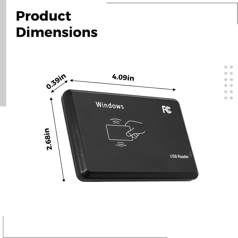Scanner: Ic/Id Dual Frequencies, USB, Slim Design, with Cable - Image 3