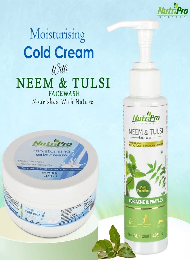 NutriPro Neem & Tulsi Face Wash With Moisturising Cold Cream 220 ML | Enriched With Neem, Tulsi & Haridra Extract | Anti-Pollution | Reduces Pigmentation, Promote Skin Radiance - Image 2