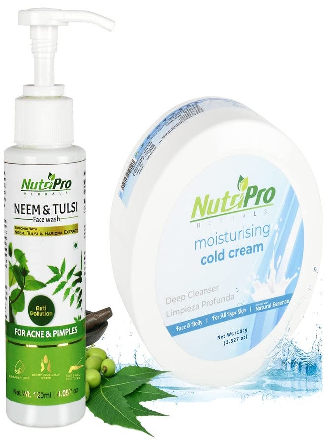 NutriPro Neem & Tulsi Face Wash With Moisturising Cold Cream 220 ML | Enriched With Neem, Tulsi & Haridra Extract | Anti-Pollution | Reduces Pigmentation, Promote Skin Radiance - Image 1