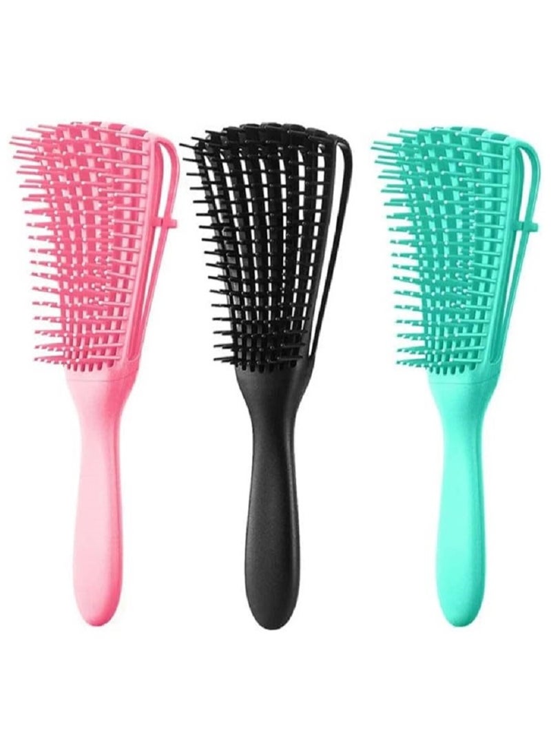 Flexible Detangling Hair Brush - Anti-Electric Hair Brush - Adjustable Clip for Perfect Flexibility - Perfect for Curly, Curly, Dry and Wet Hair - For Detangling Knots and Painless Hair Styling - Image 3