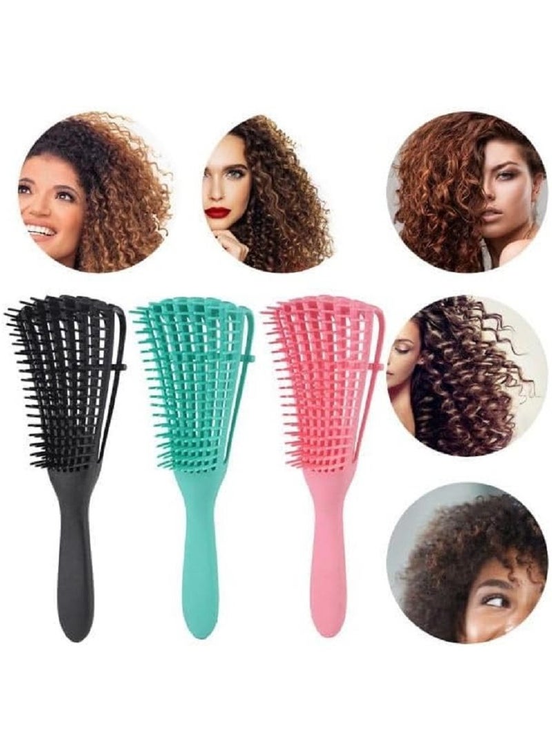 Flexible Detangling Hair Brush - Anti-Electric Hair Brush - Adjustable Clip for Perfect Flexibility - Perfect for Curly, Curly, Dry and Wet Hair - For Detangling Knots and Painless Hair Styling - Image 4