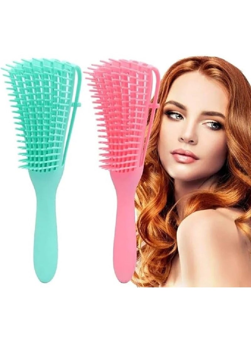 Flexible Detangling Hair Brush - Anti-Electric Hair Brush - Adjustable Clip for Perfect Flexibility - Perfect for Curly, Curly, Dry and Wet Hair - For Detangling Knots and Painless Hair Styling - Image 1