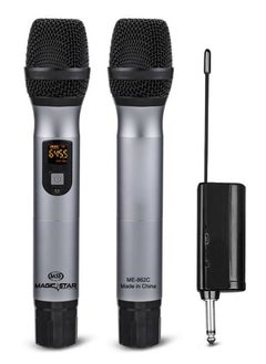 Magic Star ME-862C UHF Duet Wireless Microphones for Singing, Karaoke, PA system, Music Recording  - Image 1
