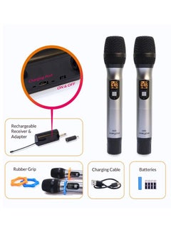 Magic Star ME-862C UHF Duet Wireless Microphones for Singing, Karaoke, PA system, Music Recording  - Image 3