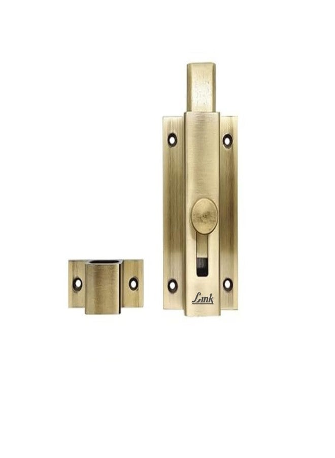 Link 3 inch Heavy Duty Door Security Lock Tower Bolt (75 MM) for, Baby Latch, Home, Bathroom, Kitchen, Office | Slide Bolt Lock with Thumb Turn | Antique Brass, Rustproof Door Latch | (Pack of 3) - Image 3
