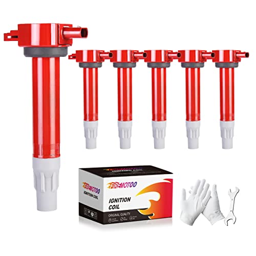 FIREMOTOO Pack of 8 Ignition Coil Pack Compatible with Cadillac Chevy GMC Pontiac G8 Grand Prix Tahoe Yukon Silverado Impala Trailblazer Avalanche 5.3L 6.0L ‎UF413 12570616 H6T55271ZC C1511 D510C Red - Image 1