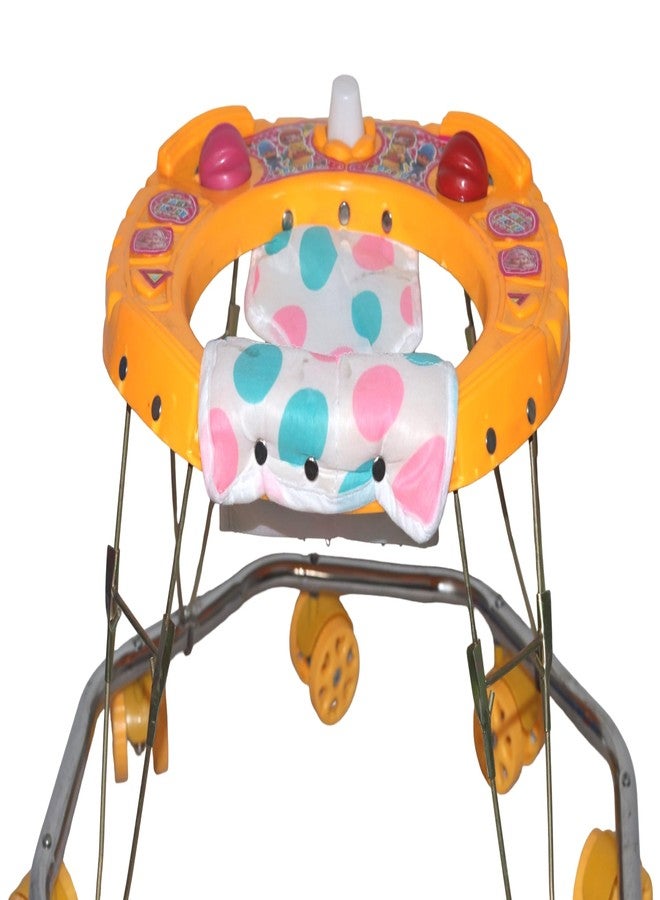 EVOSHINE Baby Walker for Kids 6-18 Months | 360° Rotating Wheels | Soft Cushion Seat | Unique Design Walking Support for Boys & Girls (Yellow) - Image 5