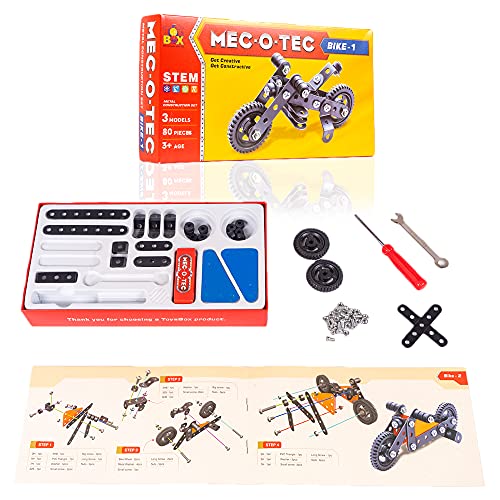 TOYZTREND MEC - O - Tec Bike 1 Metal Construction Toy, Building Blocks, Educational Toys for 6+ yrs Boys and Girls, Multicolor - Image 2