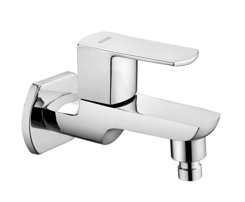 ALTON QDR5520WM Brass Washing Machine Bib Cock with Wall Flange Washing Machine Tap Chrome - Image 1