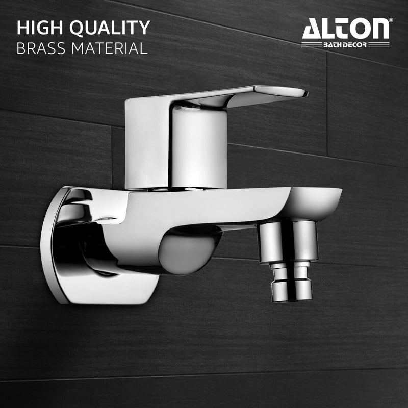 ALTON QDR5520WM Brass Washing Machine Bib Cock with Wall Flange Washing Machine Tap Chrome - Image 4