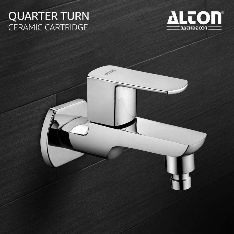 ALTON QDR5520WM Brass Washing Machine Bib Cock with Wall Flange Washing Machine Tap Chrome - Image 3
