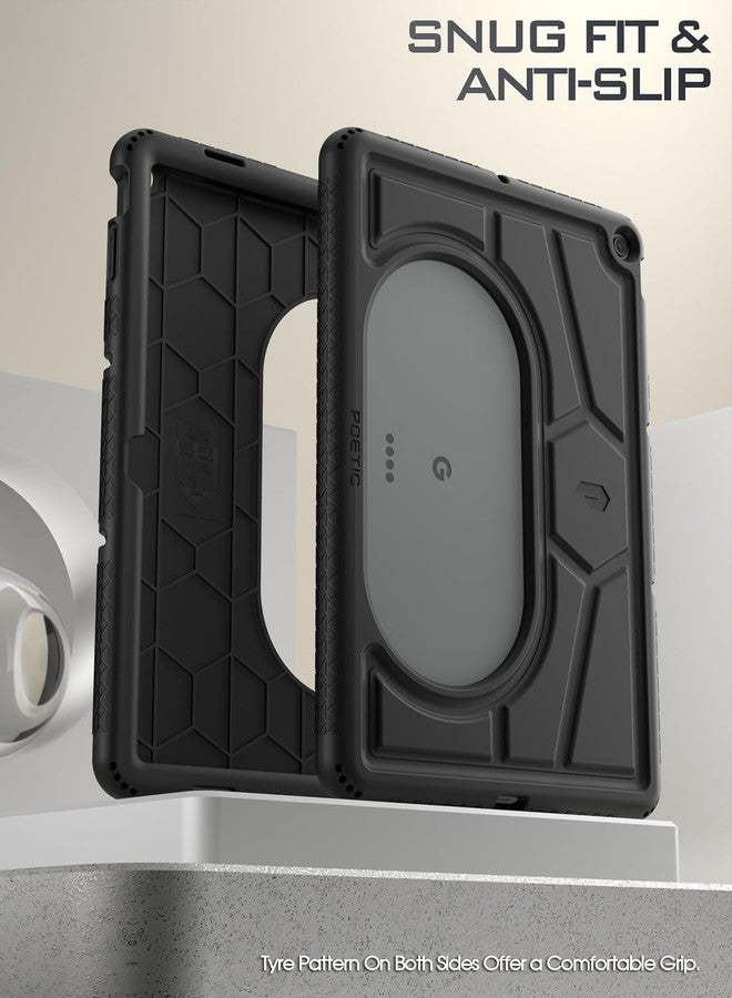 Poetic TurtleSkin Series for Google Pixel Tablet Case 11 inch (2023), Heavy Duty Shockproof Rugged Kids Friendly Drop Protection Silicone Cover Case, Black - Image 3