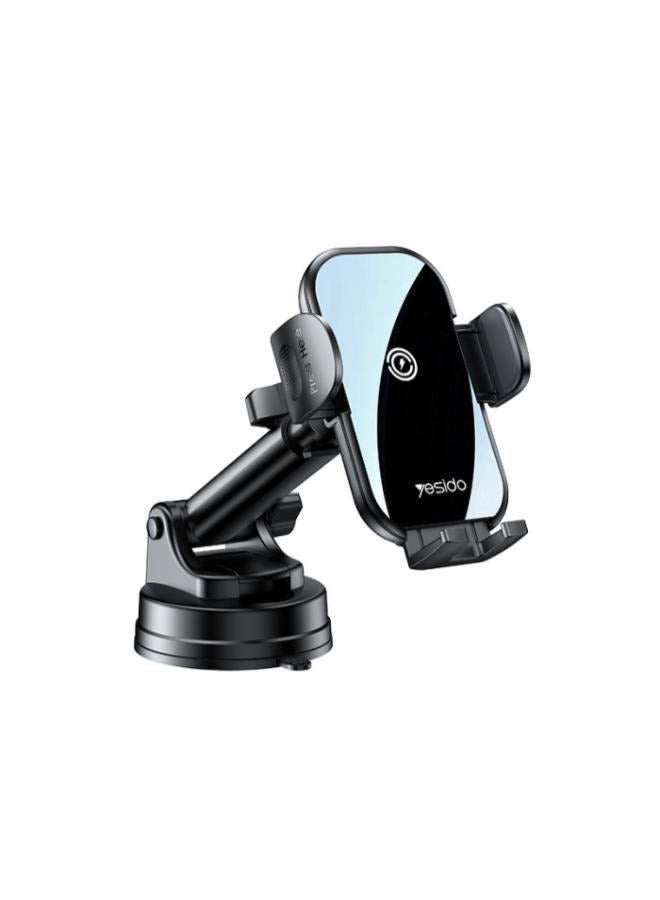 Yesido C197 15W Fast Charging Wireless Car Charger | 360 Rotating Suction Cup Air Vent | Phone Holder - Image 1