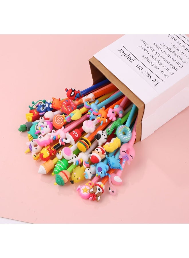 40 قلم حبر 0.5 مم، مع كرتونات لطيفة وجميلة. - Image 4