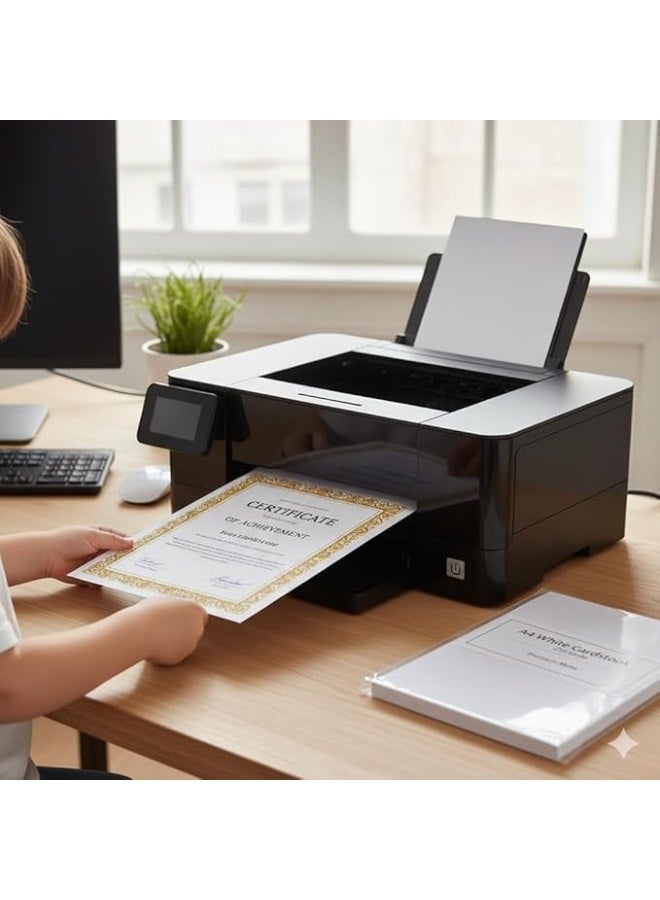 فيرستنوك ورق فيرست نوك أبيض مقوى A4 | 250 ورقة سميكة وناعمة الملمس | ورق مقوى فاخر غير لامع للطباعة والحرف اليدوية والدعوات ومشاريع "اصنعها بنفسك" والاستخدام المكتبي - 50 ورقة - Image 3