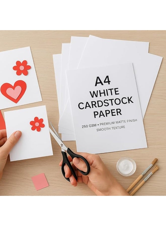 فيرستنوك ورق فيرست نوك أبيض مقوى A4 | 250 ورقة سميكة وناعمة الملمس | ورق مقوى فاخر غير لامع للطباعة والحرف اليدوية والدعوات ومشاريع "اصنعها بنفسك" والاستخدام المكتبي - 50 ورقة - Image 4