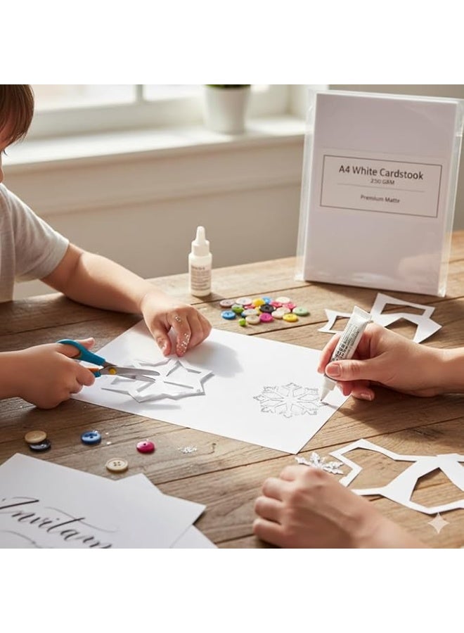 فيرستنوك ورق فيرست نوك أبيض مقوى A4 | 250 ورقة سميكة وناعمة الملمس | ورق مقوى فاخر غير لامع للطباعة والحرف اليدوية والدعوات ومشاريع "اصنعها بنفسك" والاستخدام المكتبي - 50 ورقة - Image 5