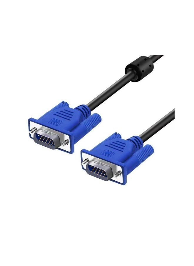 Generic VGA Cable With Magnetic Ring- 1.5m ( Black/Blue)  - Image 2