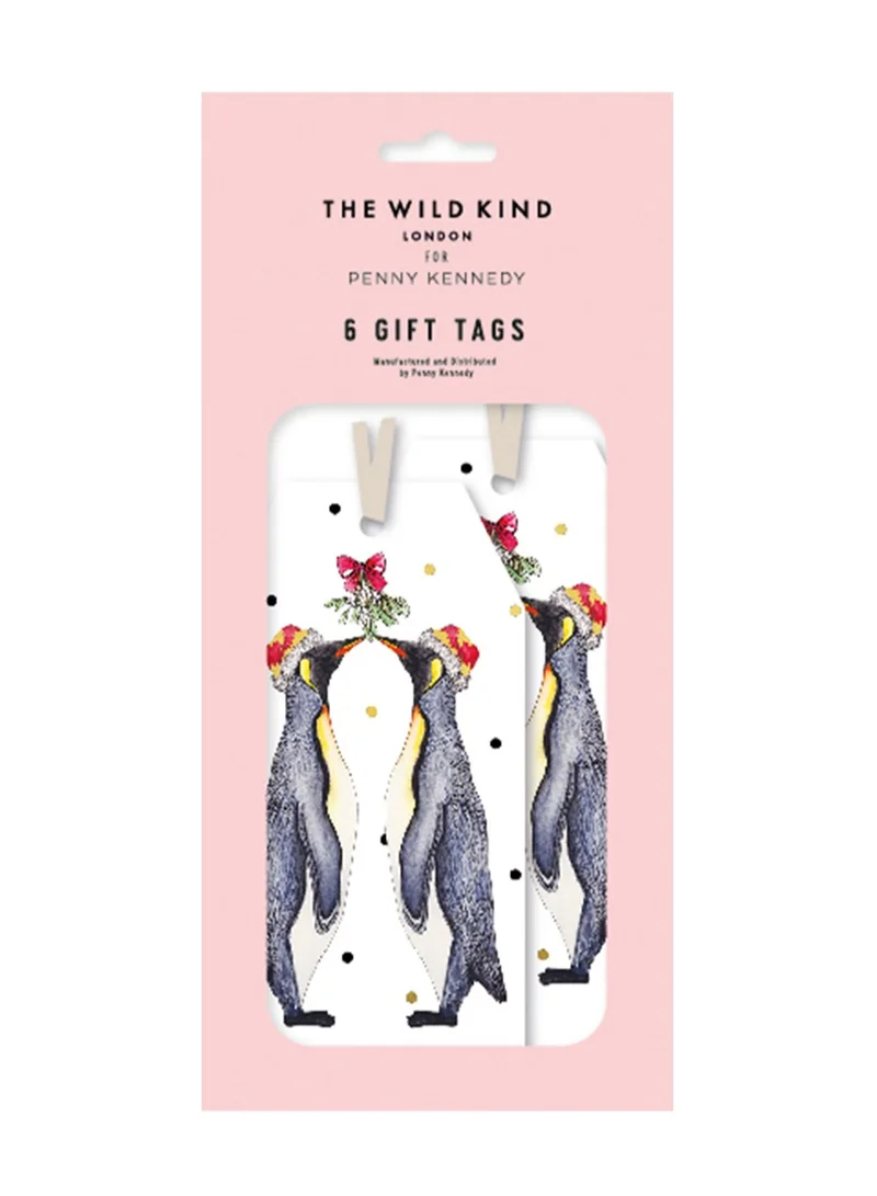 Penny Kennedy Multicolor Penguin Gift Tags Festive