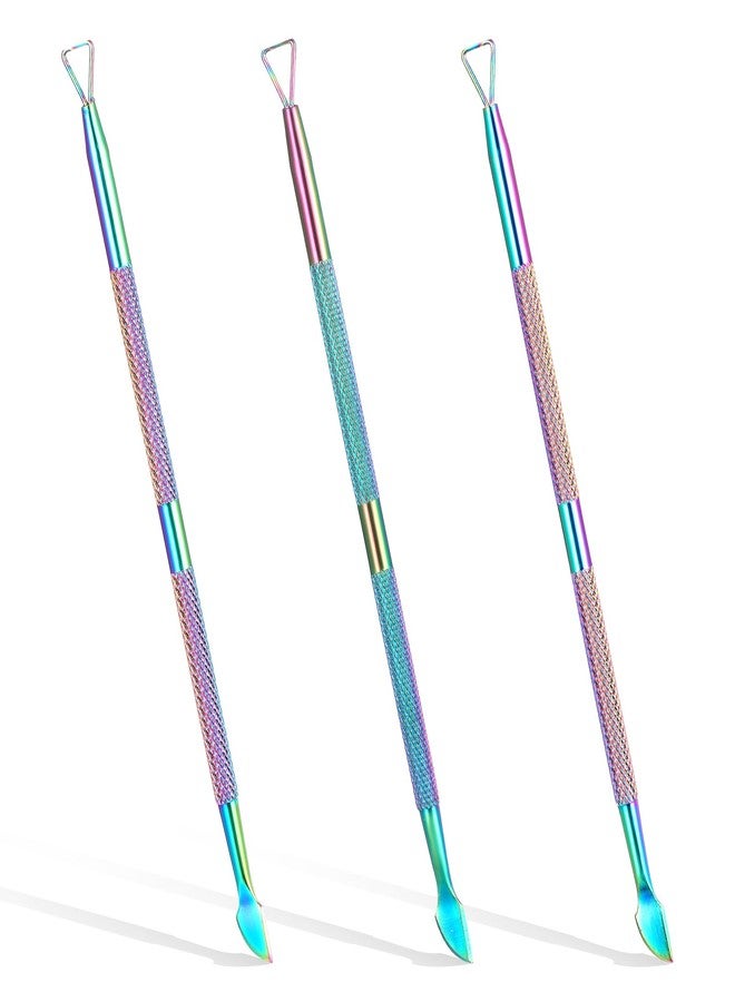 JIYIN 3 PCS Lottery Ticket Scratcher Tool, Metal Lottery Scratcher Scratch Off Stickers Lotto Scratcher Tool Multi-Use Scraping Tool Label Scraper for Tickets Stickers Labels Films(Rainbow) - Image 1